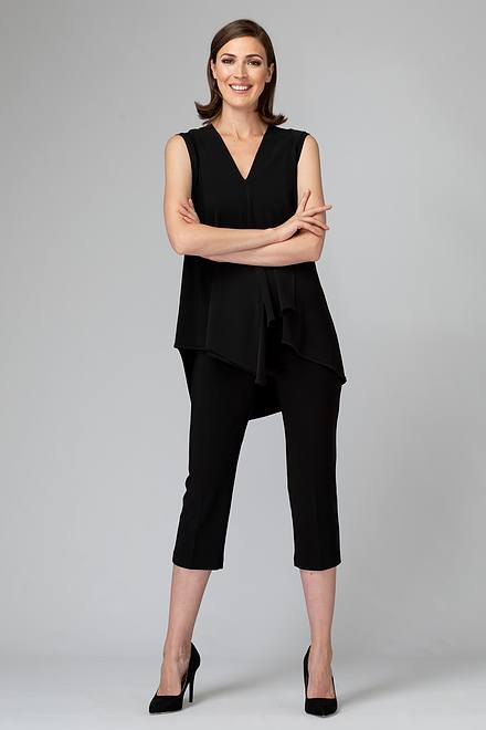 Pleated Pants Style C143105. Black. 7