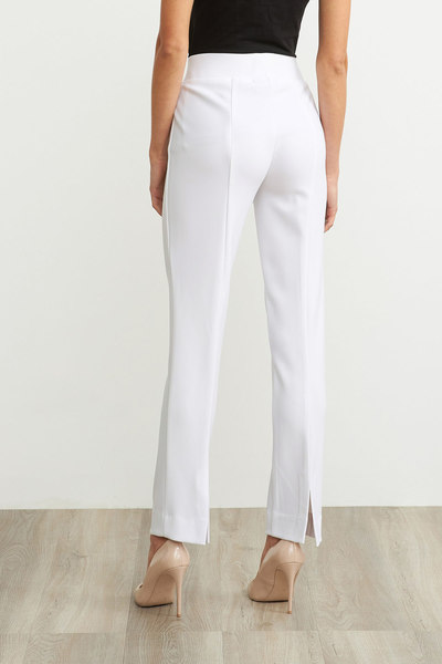 Contour Waistband Slim Pants Style 143105. White. 3
