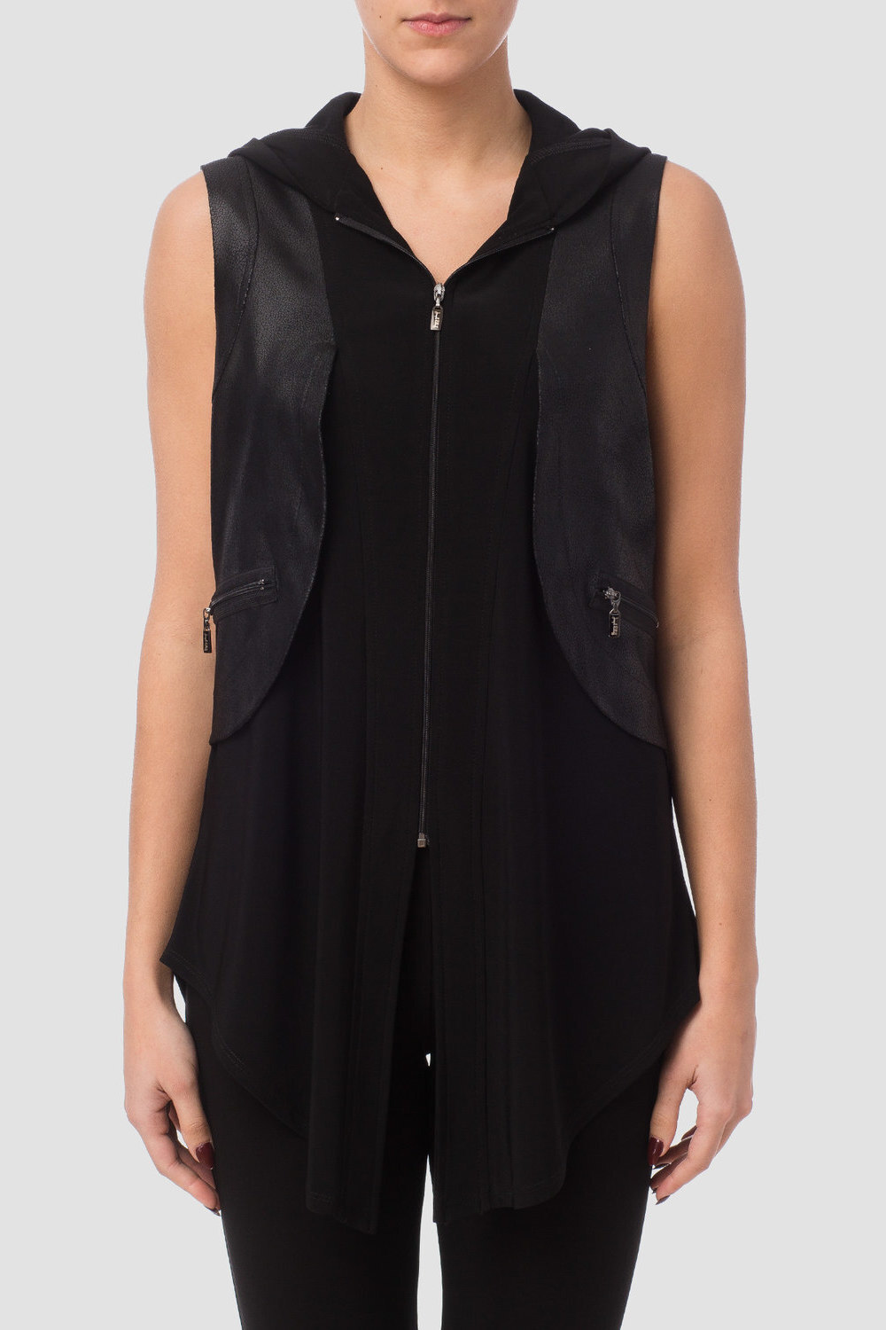 Joseph Ribkoff vest style 171375. Black/black