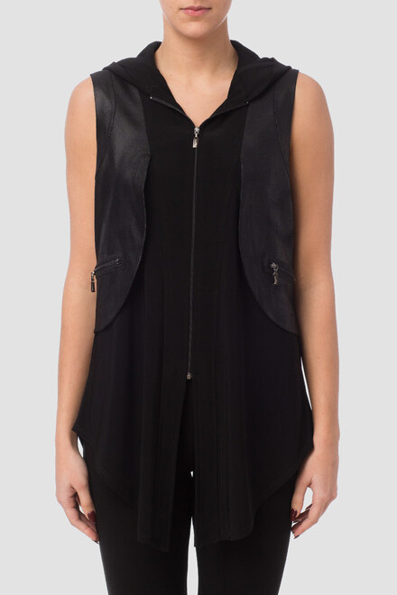 Joseph Ribkoff vest style 171375. Black/black