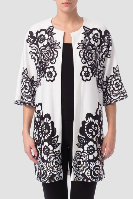 Joseph Ribkoff jacket style 172733. White/black