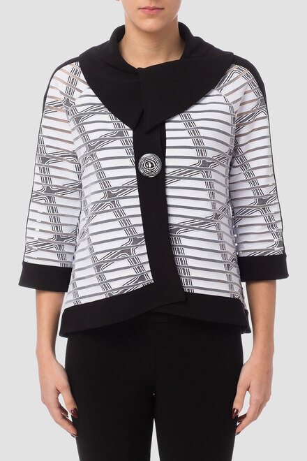 Joseph Ribkoff jacket style 172897. White/black