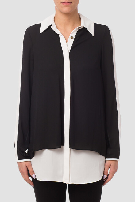 Joseph Ribkoff blouse style 173282. Noir/blanc Cass&eacute;