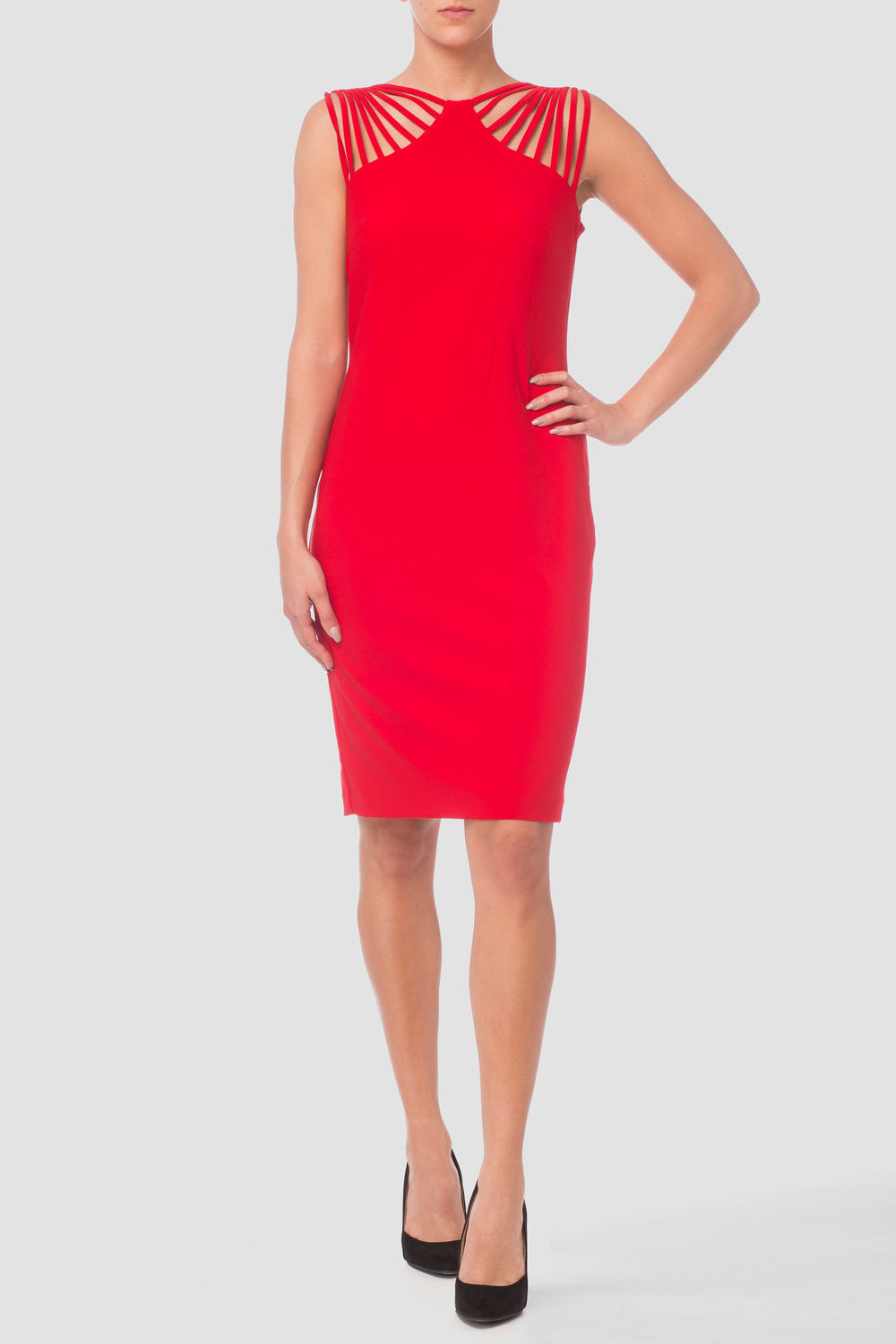 Joseph Ribkoff robe style 173028. Rouge A Levres 173