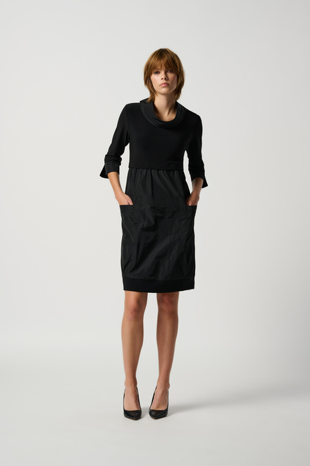 Two-Tone Dress Style 173444. Black. 3