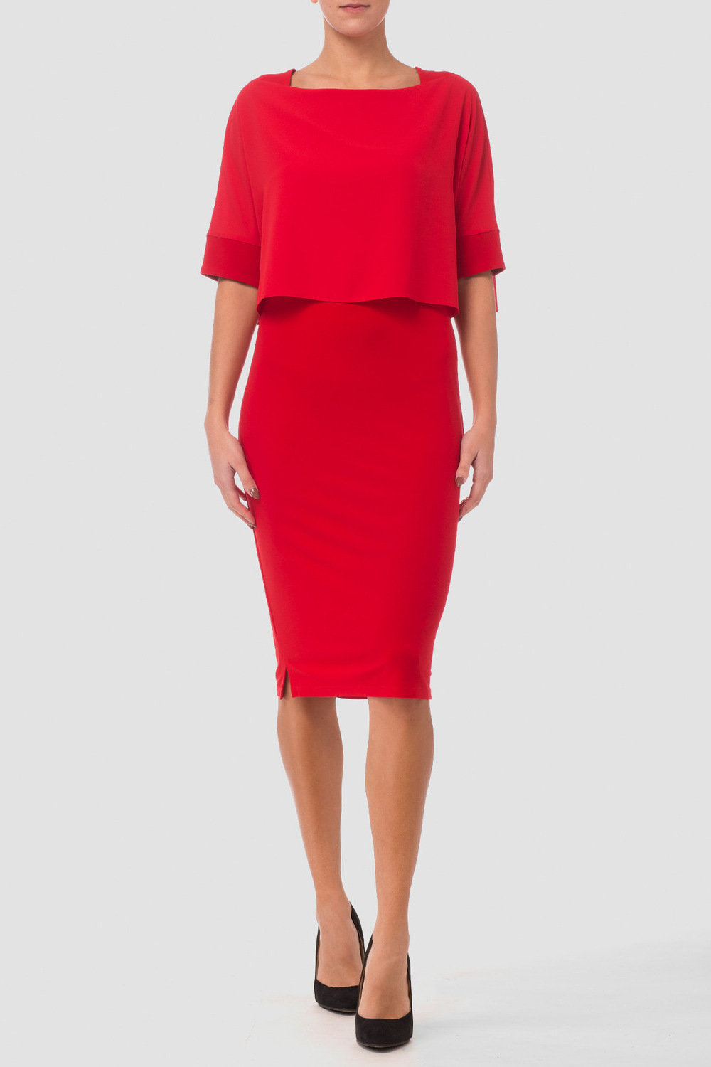 Joseph Ribkoff robe style 181256. Rouge A Levres 173
