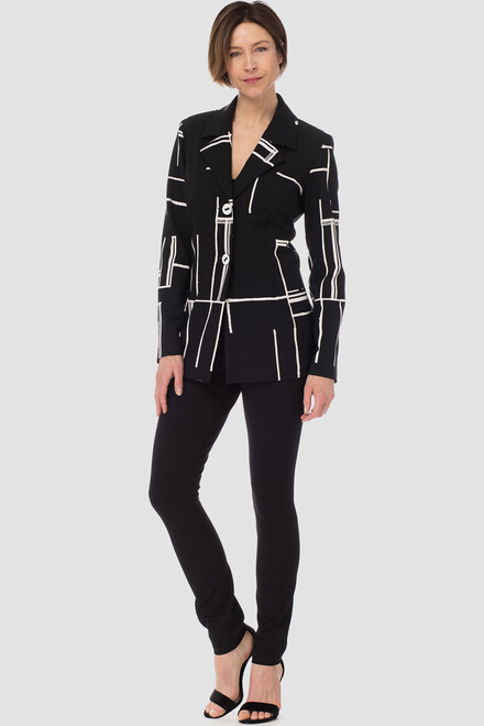 Joseph Ribkoff jacket style 181817. Black/ecru. 4