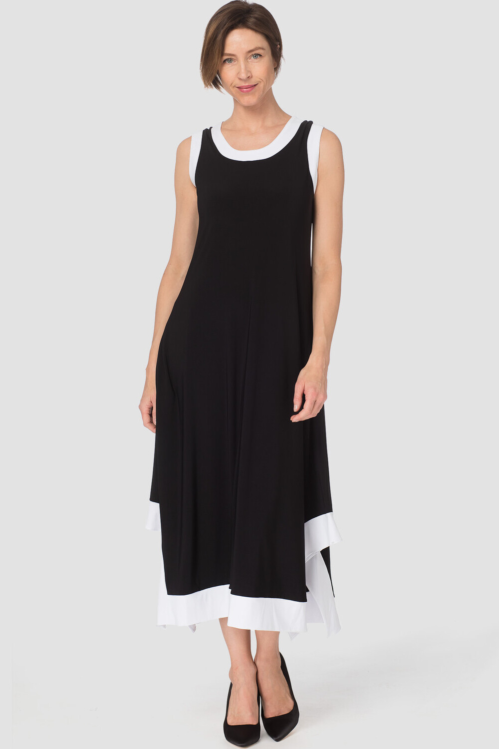 Joseph Ribkoff robe style 182024. Noir/blanc