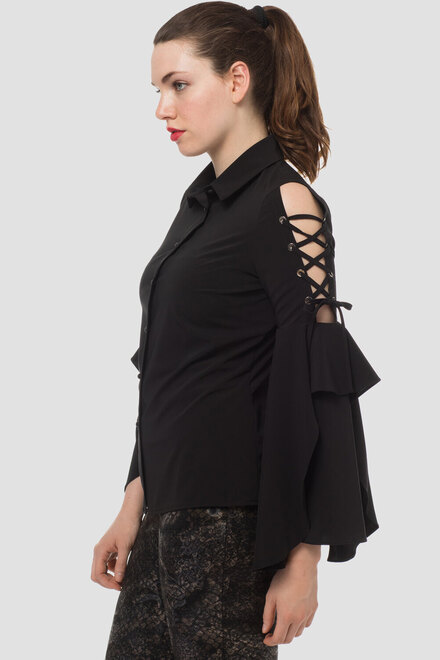Joseph Ribkoff blouse style 182516. Black/black. 2