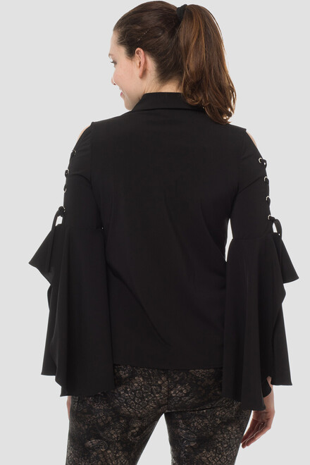 Joseph Ribkoff blouse style 182516. Noir/noir. 3