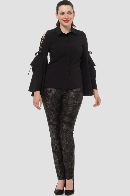 Joseph Ribkoff blouse style 182516. Black/black. 4