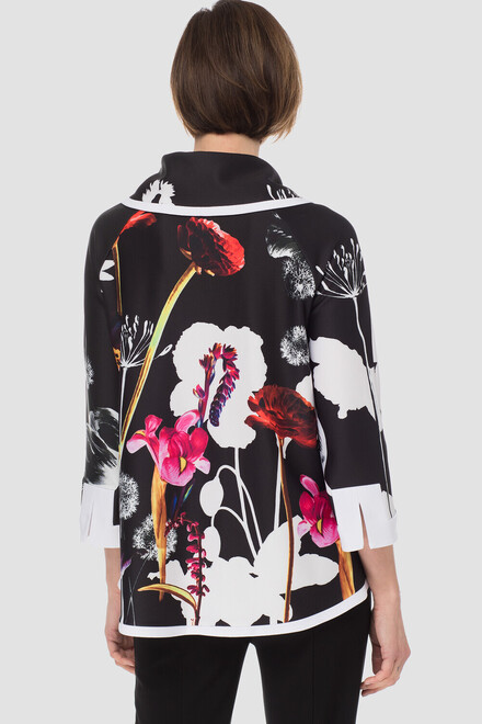Joseph Ribkoff jacket style 182705. Black/white/multi. 3
