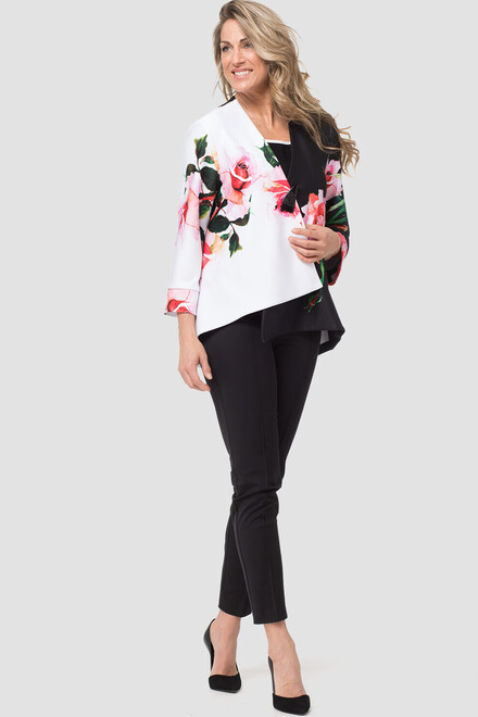 Joseph Ribkoff jacket style 182741. Black/white/pink. 4