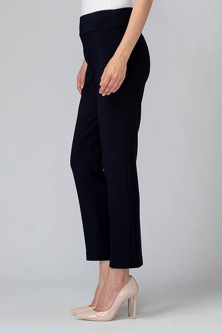 Pleated Front Cropped Pants Style 181089. Midnight Blue 40. 3