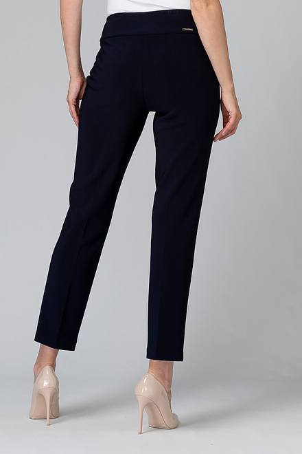Pleated Front Cropped Pants Style 181089. Midnight Blue 40. 4