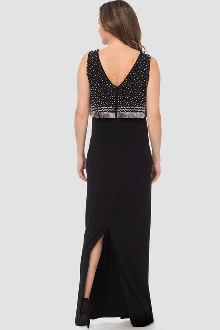 Joseph Ribkoff dress style L173026. Black. 3