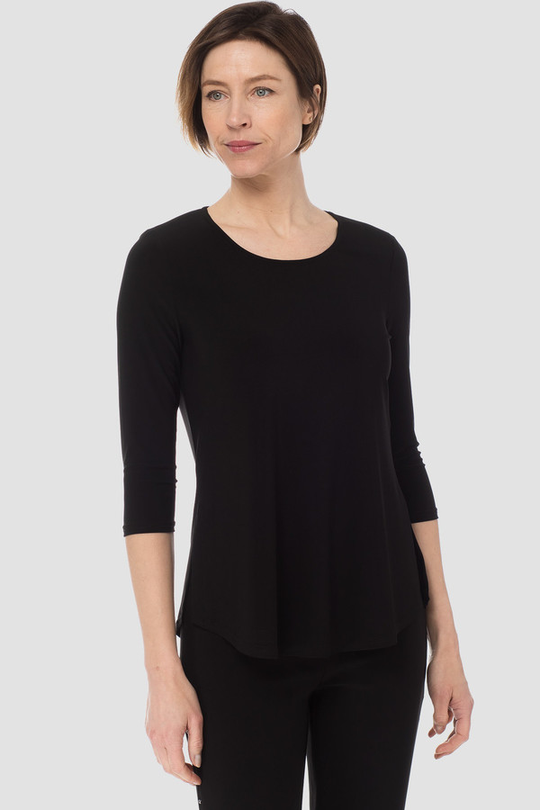 Classic 3/4 Sleeve T-Shirt Style 183171. Black