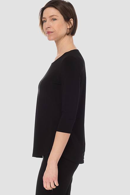 Classic 3/4 Sleeve T-Shirt Style 183171. Black. 2