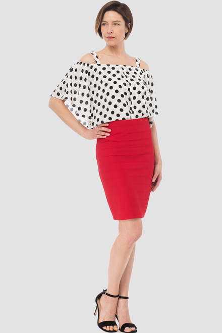 Joseph Ribkoff Bandage Skirt Style 32330. Lipstick Red 173. 9