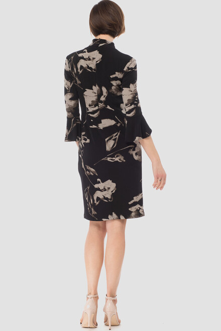 Joseph Ribkoff dress style 183560. Black/taupe. 3