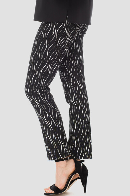 Joseph Ribkoff pantalon style 183698. Noir/blanc Cass&eacute;. 2