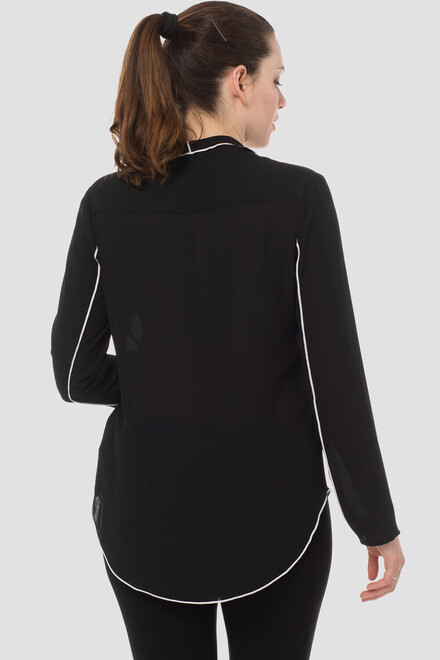 Joseph Ribkoff blouse style 183123. Black/off-white. 3