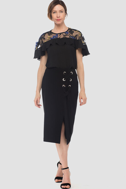 Joseph Ribkoff skirt style 183243. Black. 4