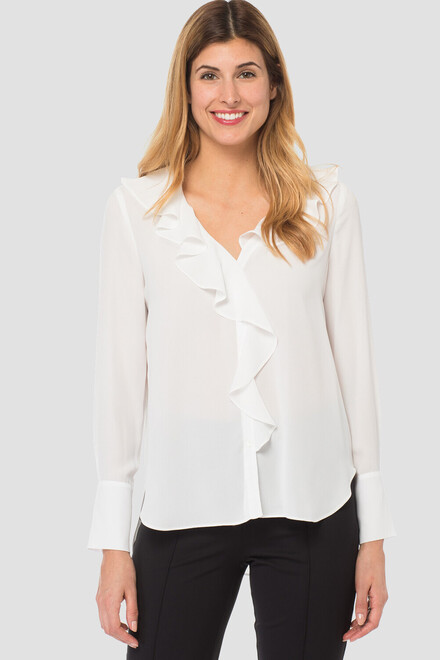 Joseph Ribkoff blouse style 183265. Blanc Cass&eacute;