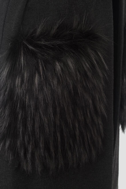 Joseph Ribkoff coat style 183333. Charcoal Grey/black. 6