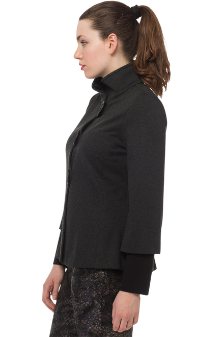 Joseph Ribkoff jacket style 183357. Charcoal Grey/black. 2