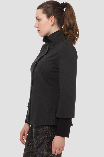 Joseph Ribkoff jacket style 183357. Charcoal Grey/black. 6
