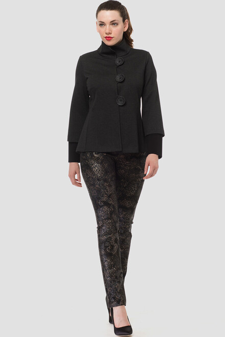 Joseph Ribkoff jacket style 183357. Charcoal Grey/black. 8