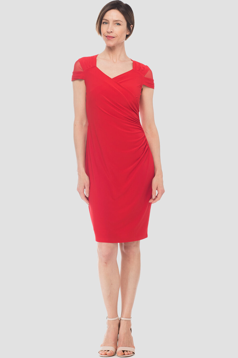 Joseph Ribkoff robe style 183410. Rouge A Levres 173
