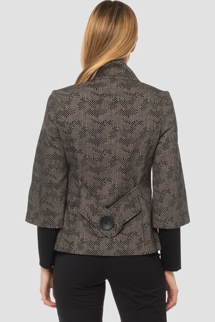Joseph Ribkoff jacket style 183528. Black/taupe. 3