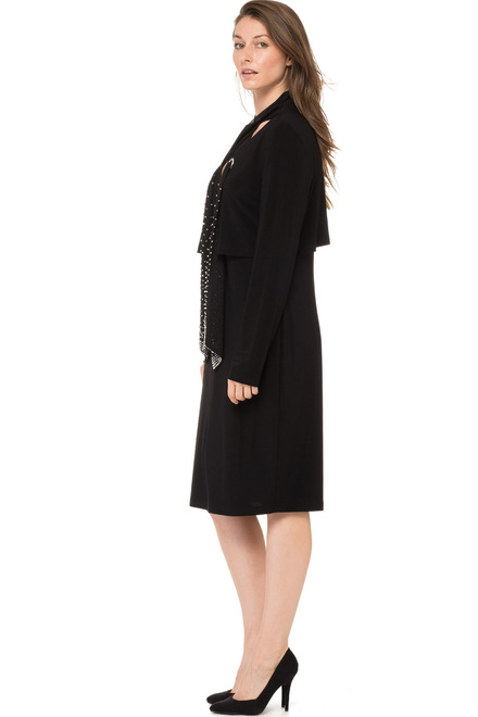 Joseph Ribkoff  dress style 184201X. Black. 4