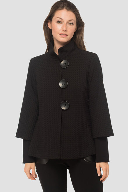 Joseph Ribkoff jacket style 184436. Black/black