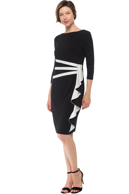 Joseph Ribkoff dress style 184471. Black/off-white. 3