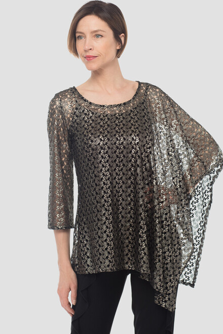 Joseph Ribkoff cover up style 184504. Noir/or