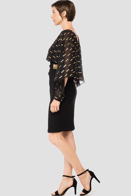 Joseph Ribkoff dress style 184605. Black/gold. 2