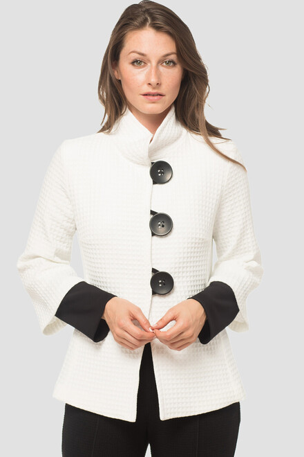 Joseph Ribkoff jacket style 184436. Ivory/black. 3
