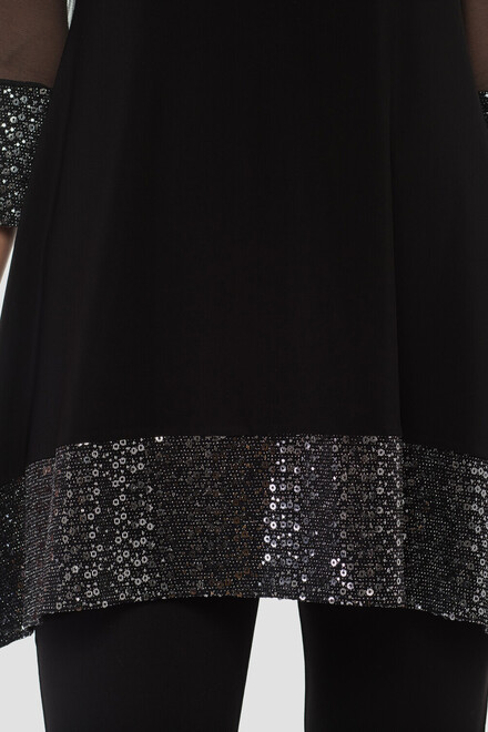 Joseph Ribkoff tunic/dress style 184829. Black/silver. 4