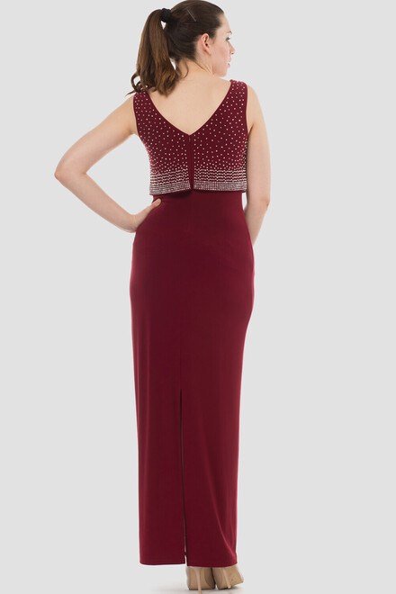 Joseph Ribkoff dress style L173026. Cranberry 183. 3