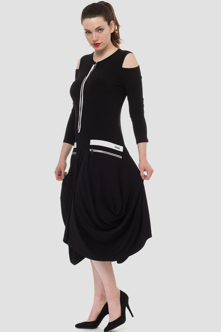 Joseph Ribkoff dress style 183003. Black/vanilla. 2