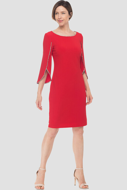 Joseph Ribkoff robe style 183026. Rouge A Levres 173