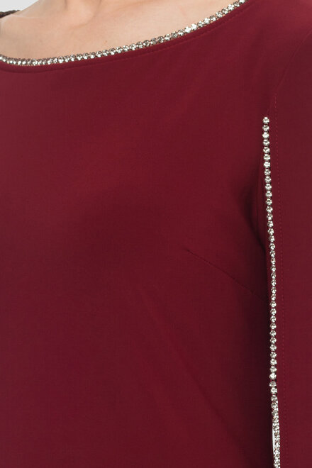 Joseph Ribkoff dress style 183026. Cranberry 183. 4