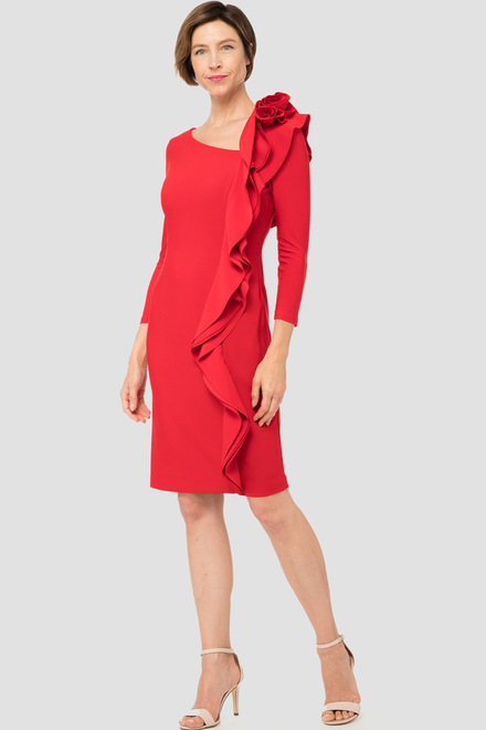 Joseph Ribkoff robe style 183049. Rouge A Levres 173