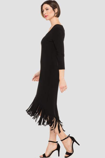 Joseph Ribkoff Dress Style 191008. Black. 3