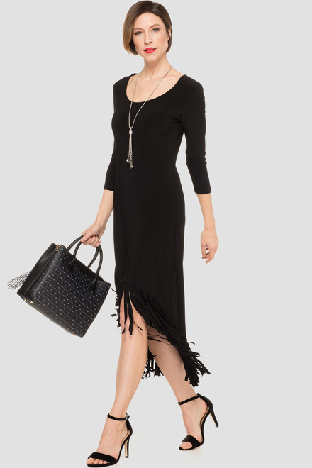 Joseph Ribkoff Dress Style 191008. Black. 7