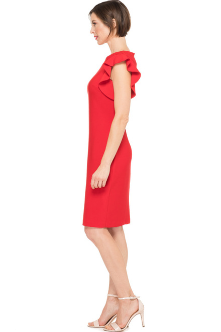 Joseph Ribkoff Dress Style 191035. Lipstick Red 173. 4