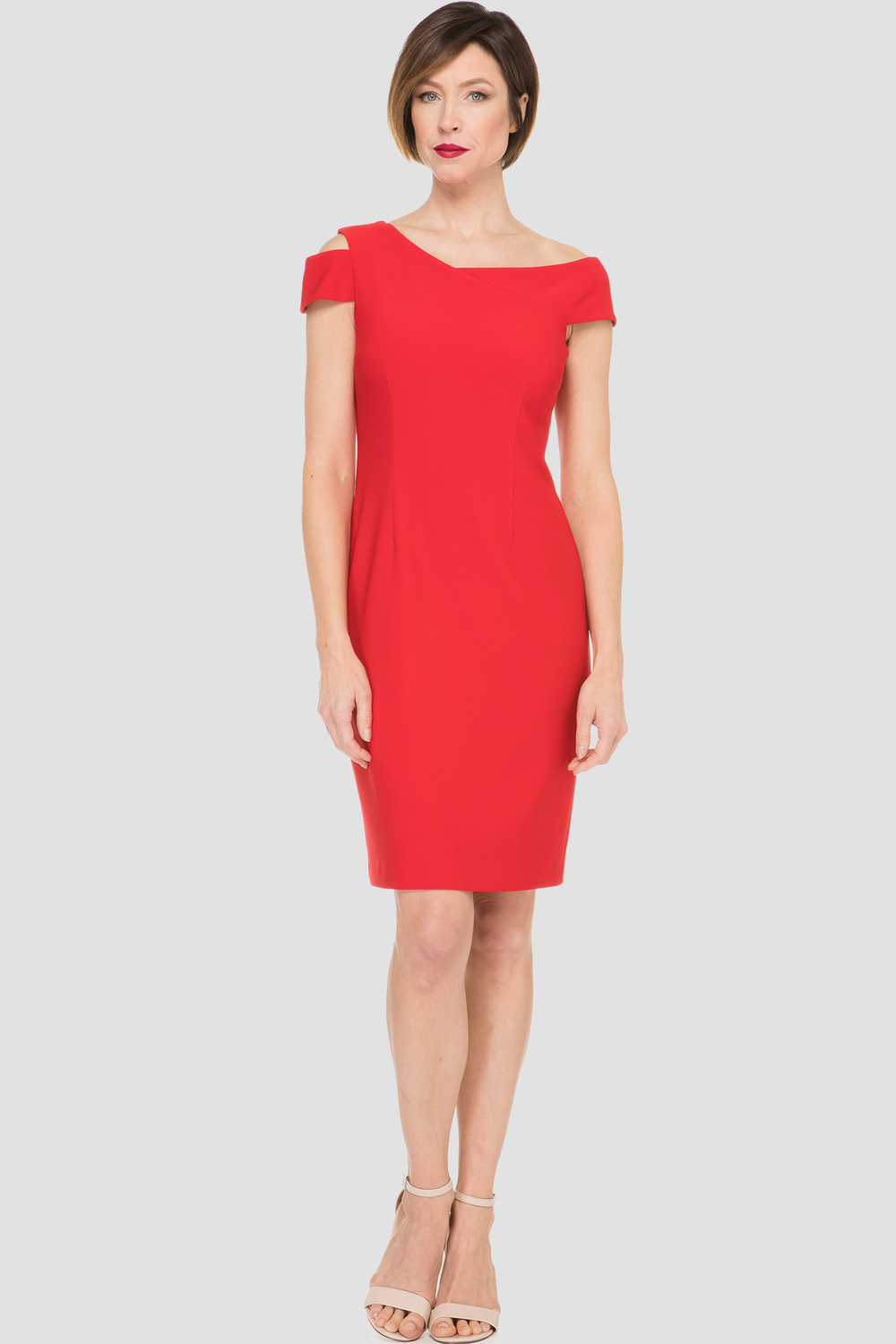 Joseph Ribkoff robe style 191044. Rouge A Levres 173